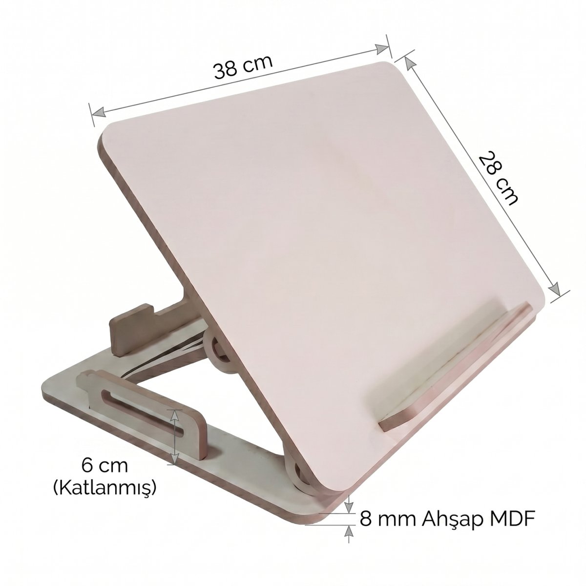 Katlanabilir Ahşap Laptop Yükseltici ve Kitap Okuma Standı