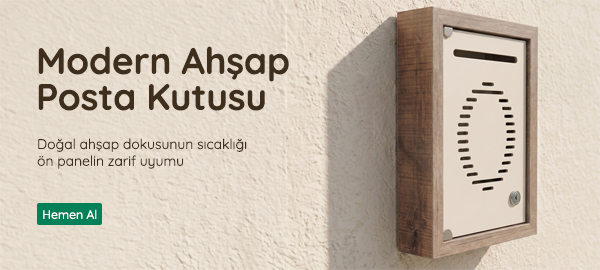 Modern Ahşap  <br />Posta Kutusu